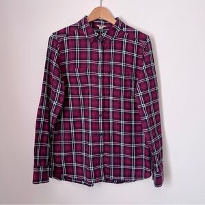 Woolrich Plaid Flannel Cotton Lightweight Button Up Shirt Granola Girl Fall